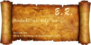 Bodzási Róza névjegykártya
