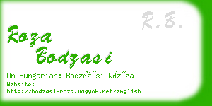 roza bodzasi business card